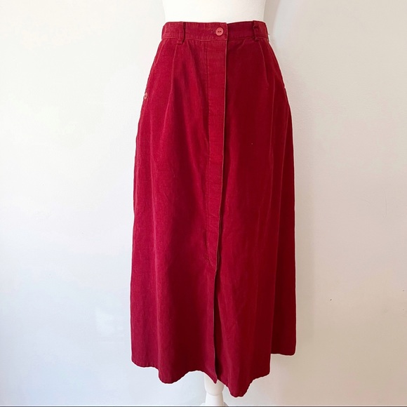 Vintage Dresses & Skirts - Vintage Pendleton Corduroy A Line Midi/Maxi Skirt